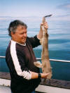 Mike George shows off a Bull Huss of about 10lb