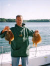 The Maestro John Bentley with a nice brace of turbot