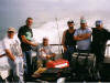 Danglers in action - L-R James Phillips, John 'The Maestro' Bentley, Ian Phillips, Nigel 'Conger' Davies, Mark Bentley, Ron Webb