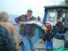 Martin Lewis with his first ever Tope - estimated at 22lb by Aldebaran Skipper Dave Taylor