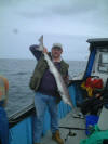 Martin Lewis with his first ever Tope - estimated at 22lb by Aldebaran Skipper Dave Taylor